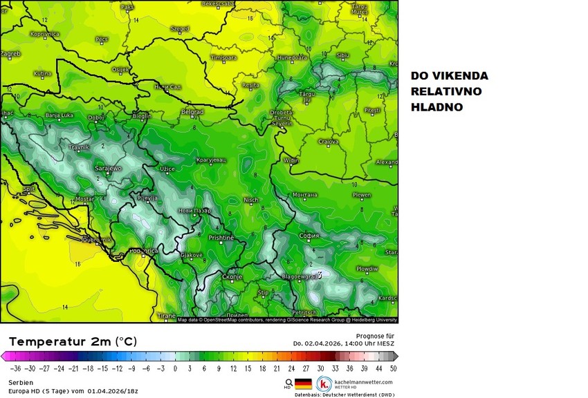 Do vikenda realtivno hladno