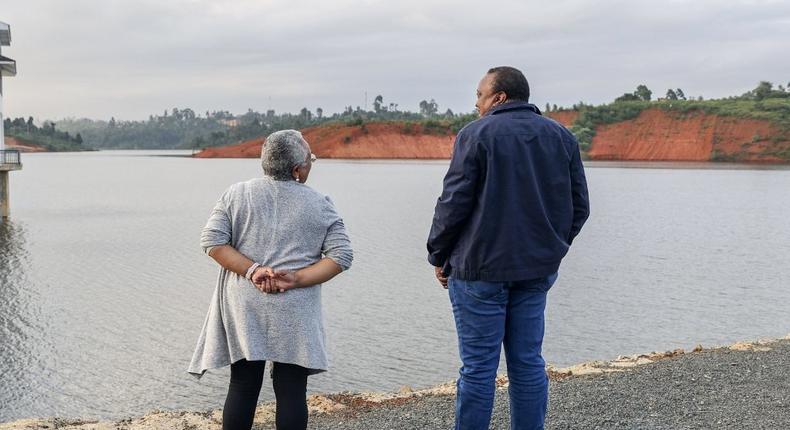 Former President Uhuru Kenyatta made a visit to the Karimenu II dam in Gatundu North Constituency.