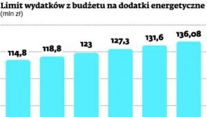 Limit wydatków z budżetu na dodatki energetyczne