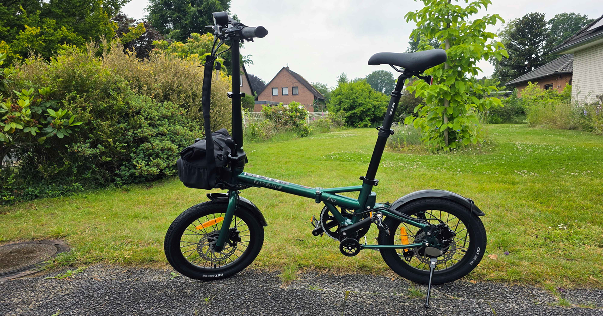 Klapprad-E-Bike Engwe Zip im Test: leicht zu falten, praktisch in der Stadt