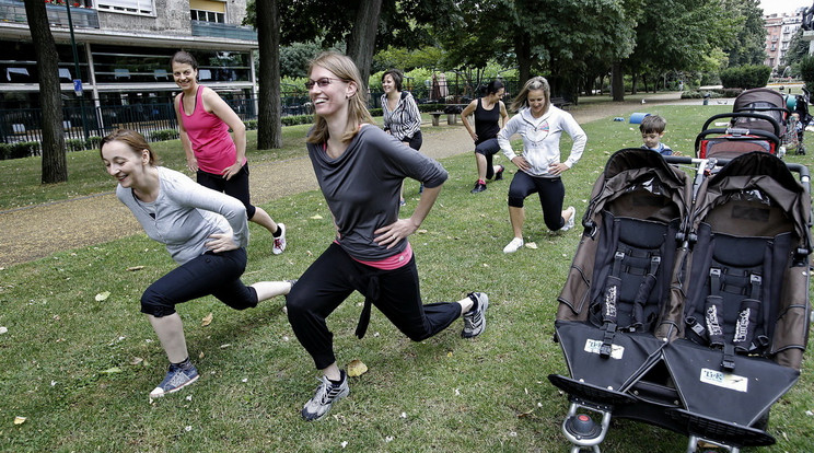 Kismama torna a parkban