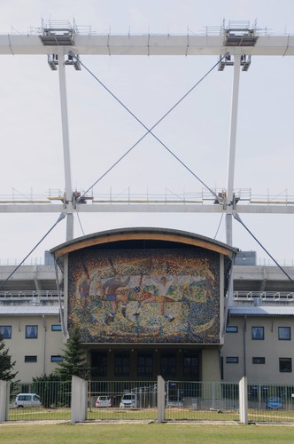 Zdjęcie z przebudowy Stadionu Śląskiego - front stadionu
