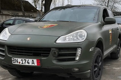 Porsche zmieniło się w pojazd wojskowy dla dowódcy ukraińskiej armii
