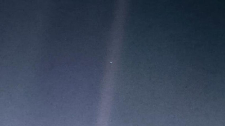 „Bledoplava tačka“ bila je kultna fotografija Zemlje koju je snimio Vojadžer 1 1990. godine, a NASA ju je ponovo objavila 2020. povodom proslave 30. godišnjice. | Foto: Nasa/JPL-Caltech