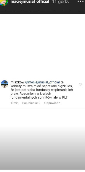 Maciej Musiał na InstaStory