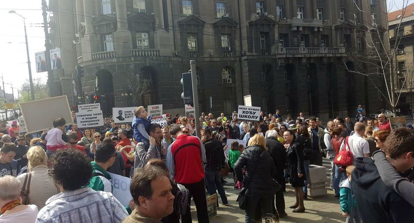 Jedan od protesta stanara Stepe ispred Vlade RS
