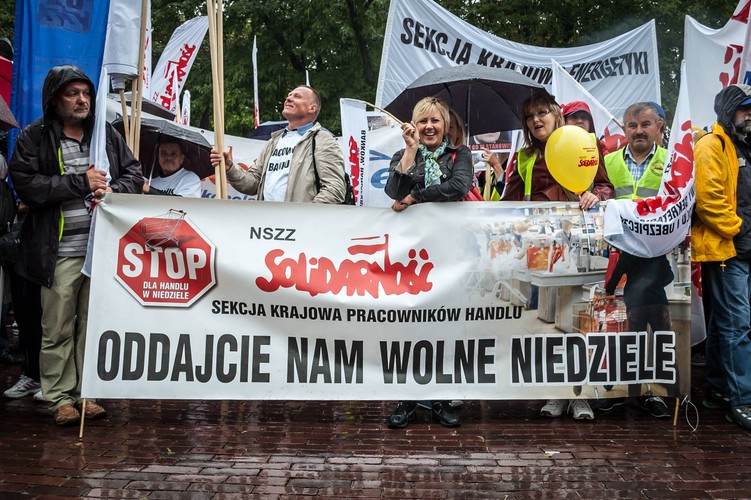 Związkowcy demonstrowali w Warszawie