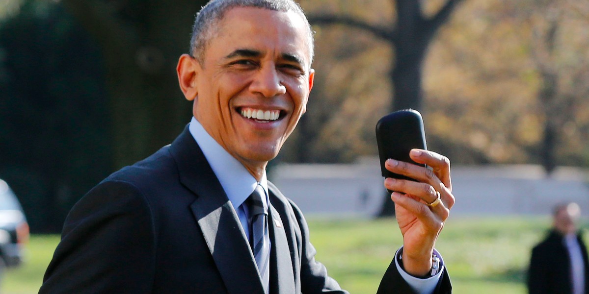 Barack Obama used a BlackBerry.