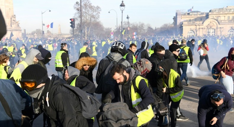 A prominent writer was the target of anti-Semitic insults by yellow vest protesters during the latest anti-government protest in Paris