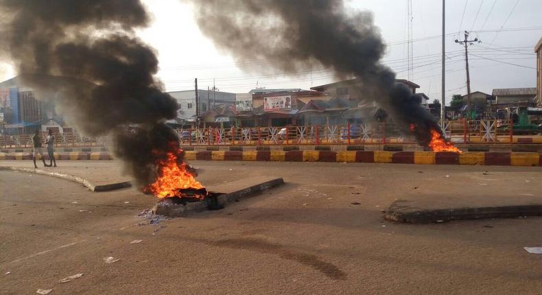 Protest in Ondo State over Jimoh Ibrahim's emergence as PDP's governorship candidate 