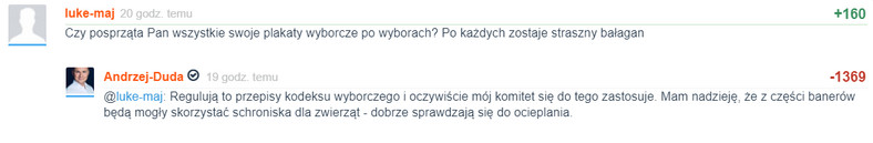 Andrzej Duda w rozmowie z internautami 