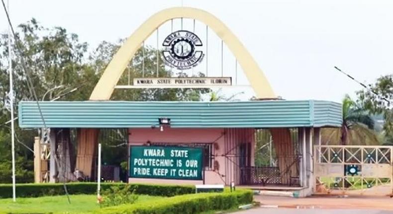 Kwara State Polytechnic main gate (GalaxyTV)