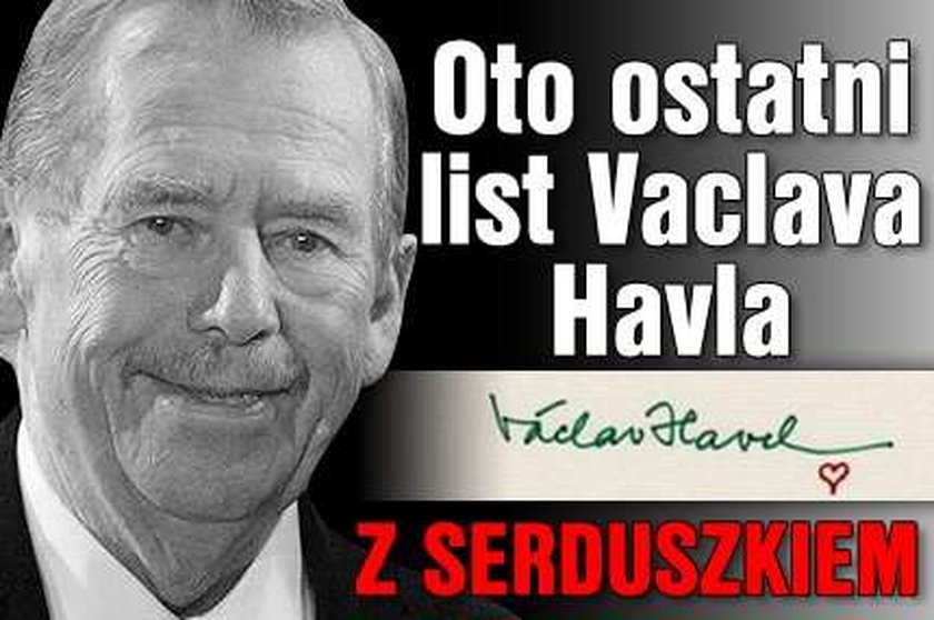 Oto ostatni list Vaclava Havla. Z serduszkiem