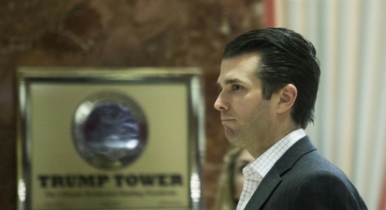 Donald Trump Jr in December 2016 in Trump Tower in New York