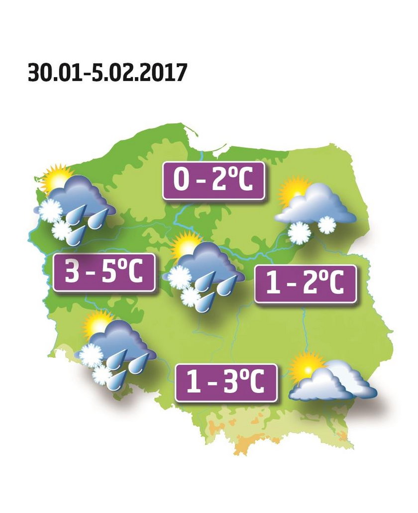 Prognoza pogody na całe zimowe ferie