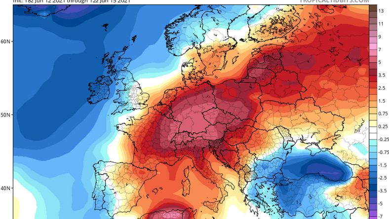 Niespokojna pogoda w Europie - fale upałów i chłodów oraz nawałnice