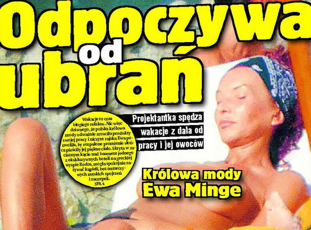 Królowa mody odpoczywa od ubrań