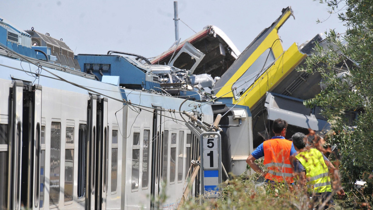 ITALY TRAIN CRASH (At least 20 dead as two trains collide in southern Italy)