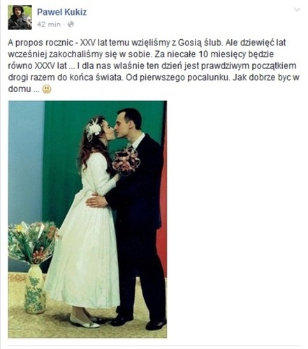 zdjęcie ślubne Pawła Kukiza