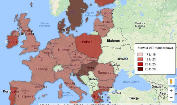 Jakie stawki VAT obowiązują w krajach UE?