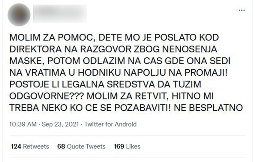 Tata antimasker zabrinut za promaju