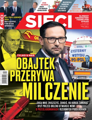 Okładka poniedziałkowego wydania tygodnika "Sieci"