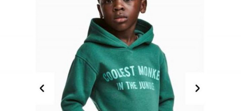 "Najfajniejsza małpka w dżungli". H&M przeprasza za reklamę z czarnym chłopcem, ale bluzy ze sprzedaży nie wycofa