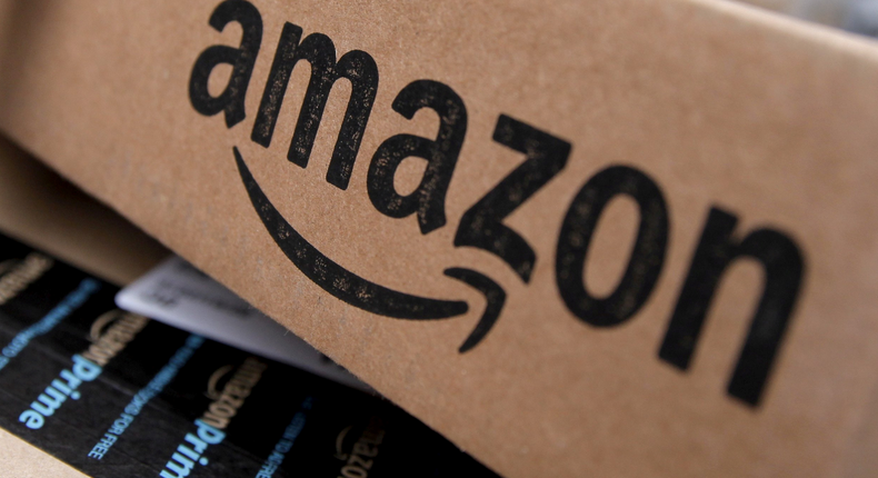 FILE PHOTO: Amazon boxes are seen stacked for delivery in the Manhattan borough of New York City, January 29, 2016.    REUTERS/Mike Segar/File Photo