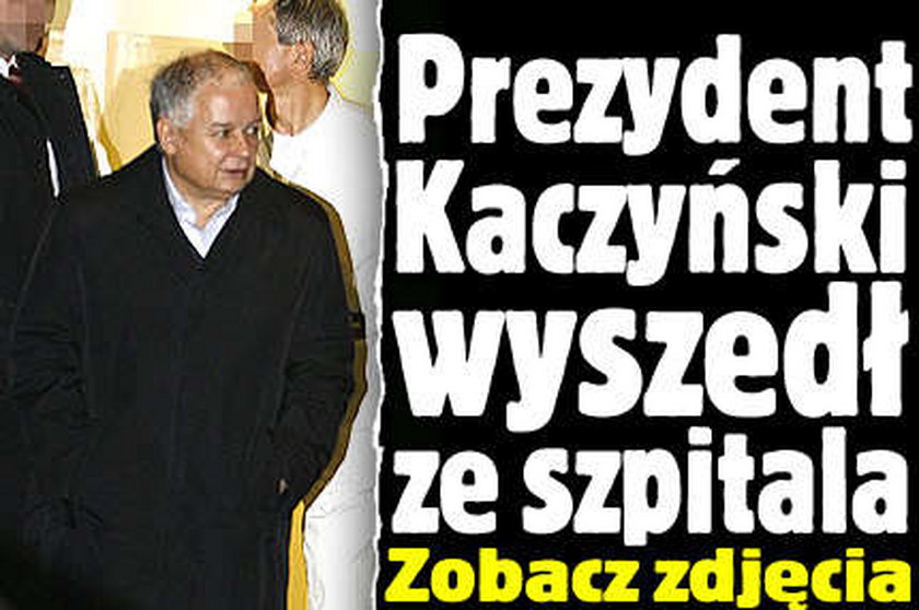 Prezydent wyszedł ze szpitala. Foto