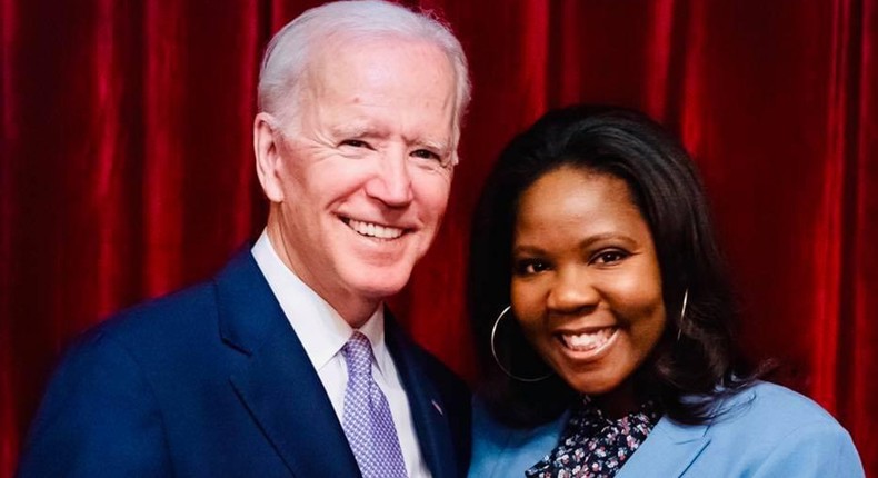 US President-elect Joe Biden and Adjoa Asamoah