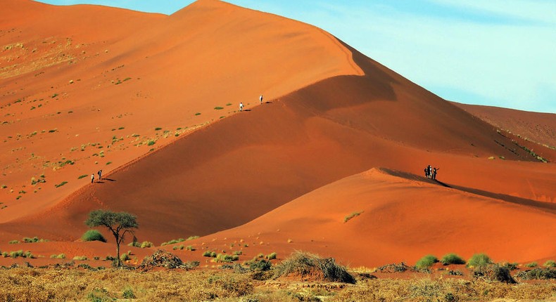 Sand dunes in Namibia