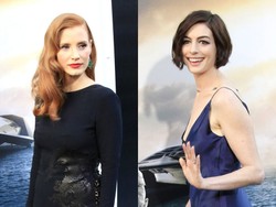 Anne Hathaway czy Jessica Chastain? Która piękniejsza na premierze filmu "Interstellar"? [ZDJĘCIA]