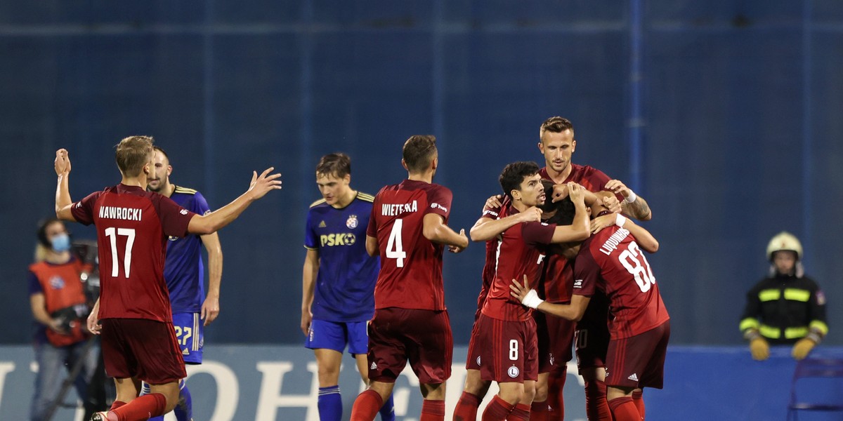 Pilka nozna. Liga Mistrzow. Dinamo Zagrzeb - Legia Warszawa. 04.08.2021