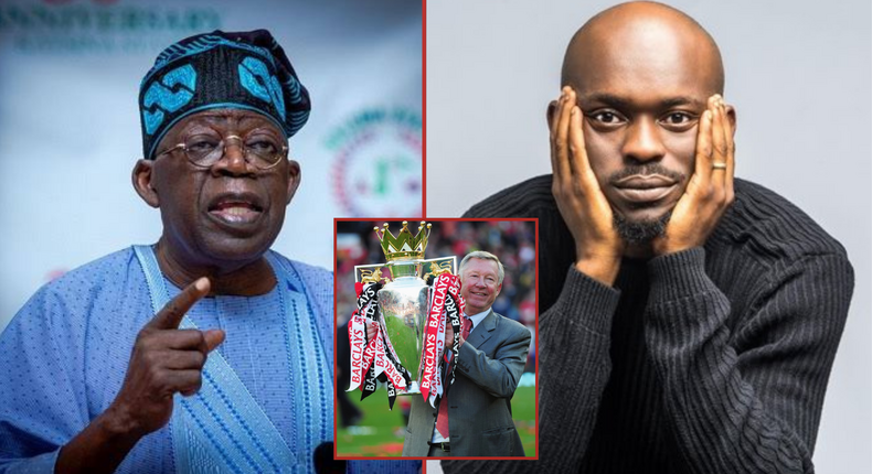 Nigerian comedian has compared Bola Ahmed Tinubu to Ex-Manchester United manager Sir Alex Ferguson