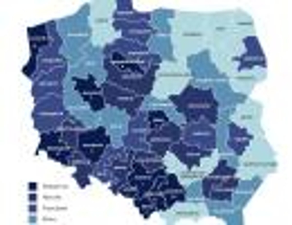 Atrakcyjność inwestycyjna podregionów dla działalności przemysłowej w 2011 r. źródło: Raport "Atrakcyjność inwestycyjna województw i podregionów Polski", IBnGR