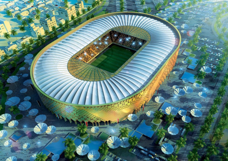 Mistrzostwa świata w Katarze 2022. Projekt stadionu. Fot. PAP/EPA