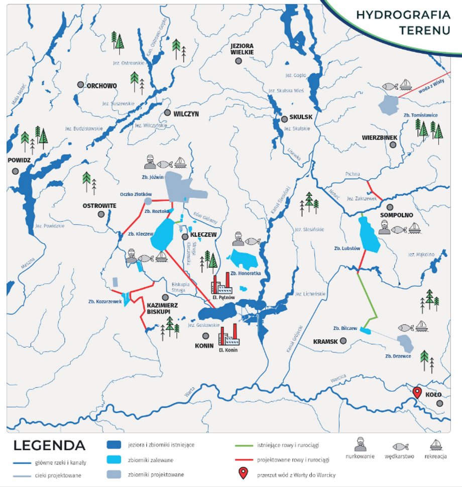 Mapa obszaru na który będzie przeprowadzana inwestycja.