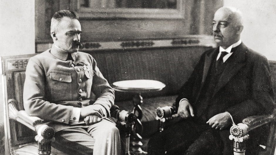 Gabriel Narutowicz z Józefem Piłsudskim