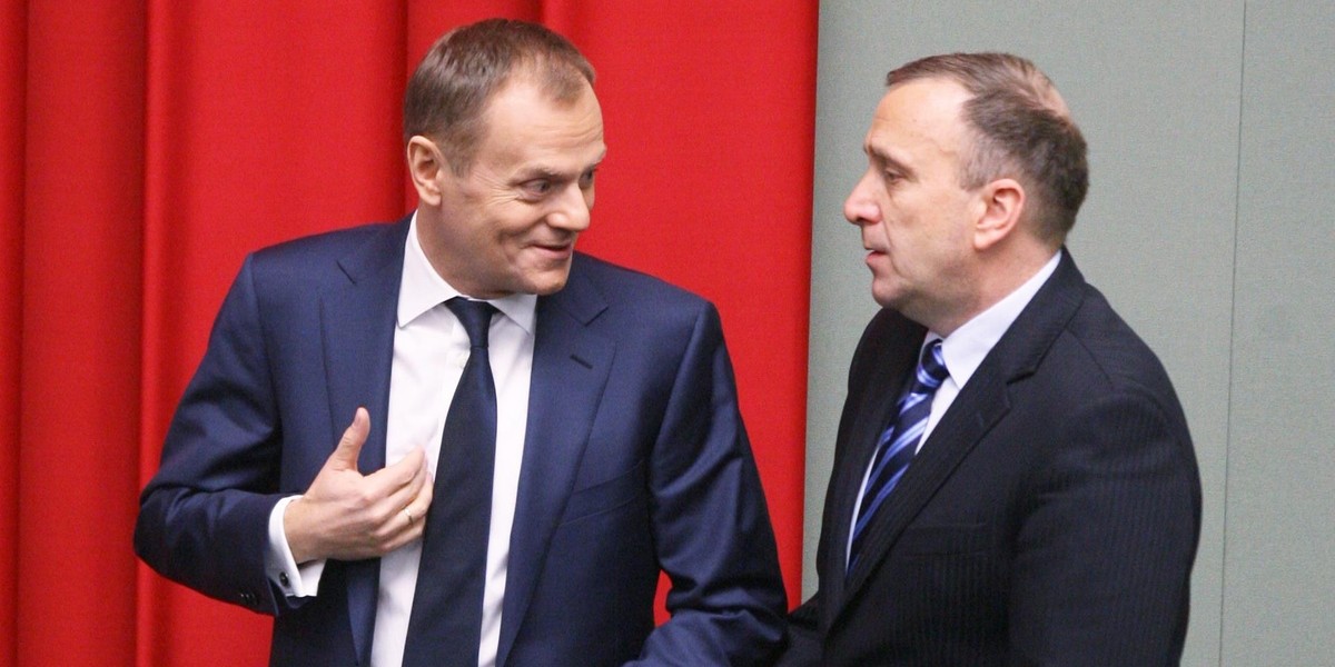 Donald Tusk i Grzegorz Schetyna