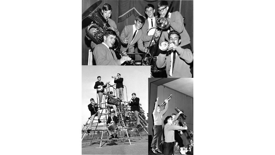 Seldom Six: Ron Peebles – klarnet, Randy Hunt – bandżo, Jim Fenwick – tuba, Duffy DuFresne – puzon, John Roberts – perkusja, Gary Guthman – trąbka, około 1967 roku