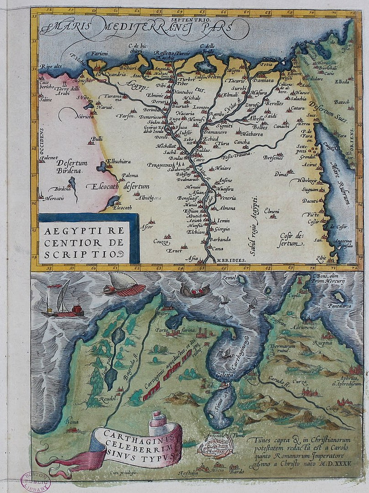Mapa Egiptu z 1570 roku