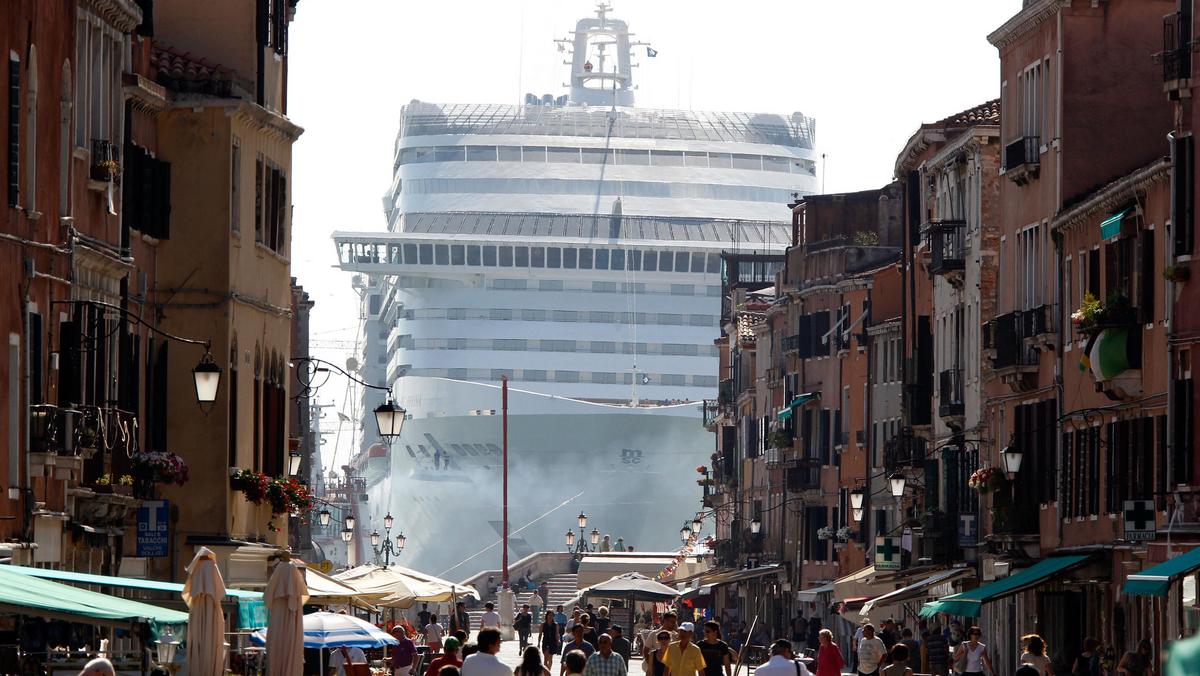 File photo of The MSC Divina cruise ship in Venice lagoon