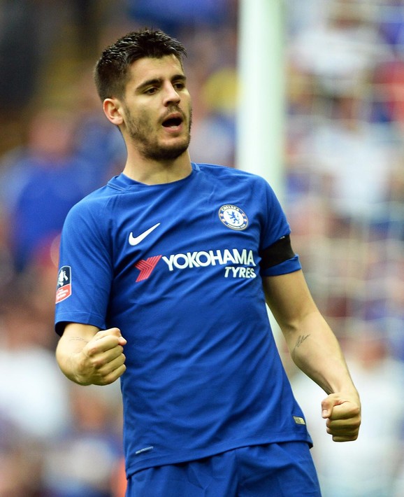 Proslava gola Alvara Morate