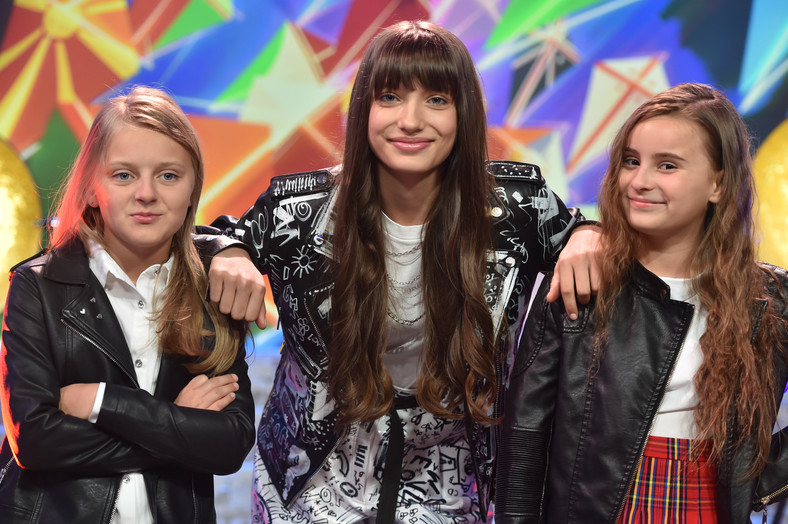 Gabriela Katzer, Viki Gabor i Nikola Fiedor, finalistki programu "Szansa na sukces. Eurowizja Junior 2019"