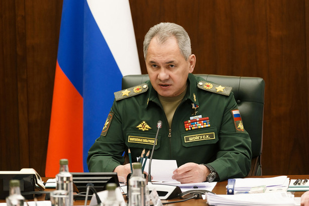 Zdjęcie ministra obrony Rosji Siergieja Szojgu, udostępnione przez jego resort 26 marca