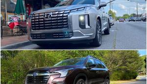 The 2024 Hyundai Palisade Calligraphy and 2024 Subaru Ascent Touring.Benjamin Zhang/Business Insider