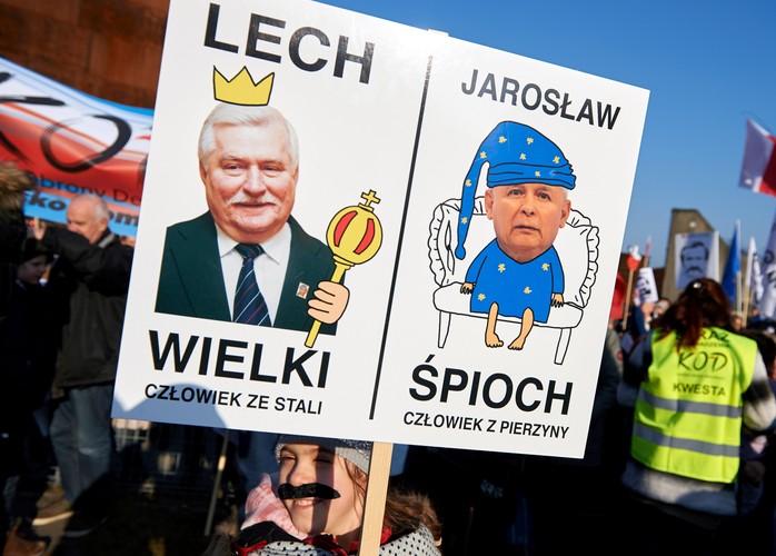 Gdańsk manifestacja KOD w obronie Lecha Wałęsy