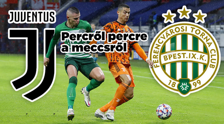 Kövesse online a Juventus-Ferencváros BL-meccset. / Grafika: Blikk