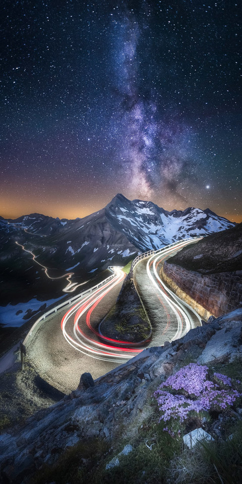 Zwycięzca w kategorii Amator / Budowle / Architektura - "Droga Mleczna", Grossglockner, Alpy, Daniel Trippolt (Austria)