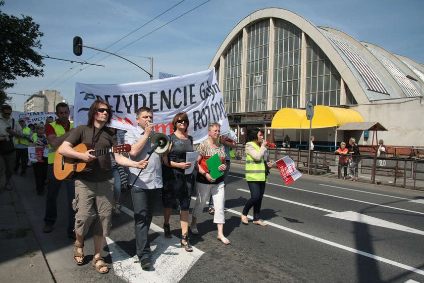 PROTEST KUPCOW Z HALI TARGOWEJ W GDYNI